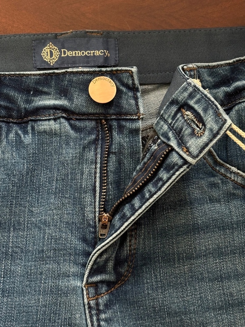 Democracy Ab Solution Girlfriend Jeans Blue Denim Women’s Size 10 - Picture 11 of 13